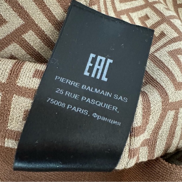 Balmain Monogram Jacquard Knit Mini Skirt size 38 NWOT - Picture 9 of 11